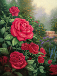 Red Roses in Garden